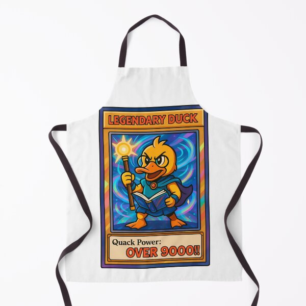 Item preview, Legendary Duck Quack Power Over 9000 Funny Trading Card Design designed and sold by TeeTimeTreasure.