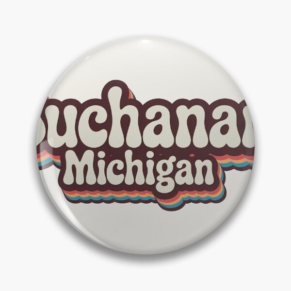 Item preview, Buchanan Michigan Groovy Retro 70s Font Design designed and sold by TheOldMittenIllustrated.