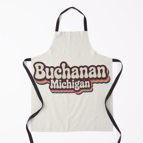 Item preview, Buchanan Michigan Groovy Retro 70s Font Design designed and sold by TheOldMittenIllustrated.