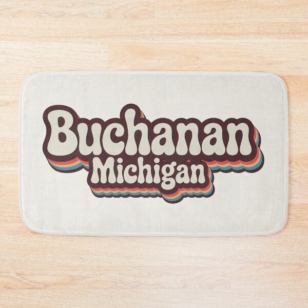 Item preview, Buchanan Michigan Groovy Retro 70s Font Design designed and sold by TheOldMittenIllustrated.