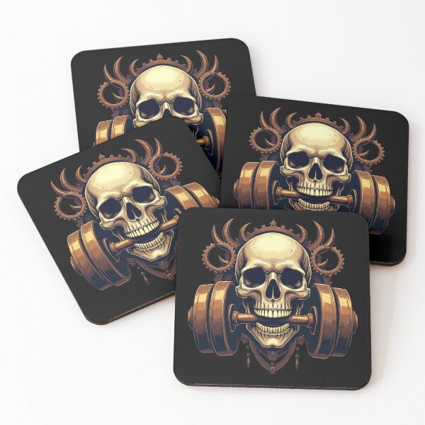 Item preview, Steampunk Skull Gym – Training shirt for real powerhouses designed and sold by Hans-Design.