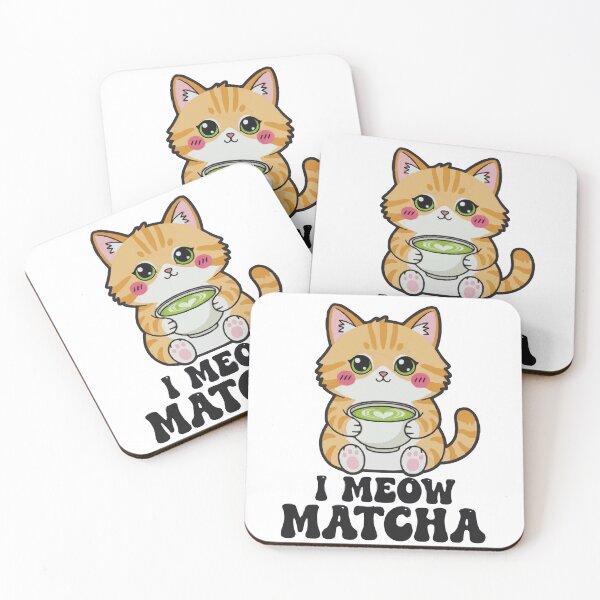 Item preview, I meow matcha, a sweet gift for cats lovers and matcha, unique design  designed and sold by Edvole.