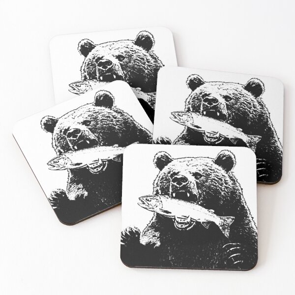 Item preview, Fierce Bear, Catching Salmon. designed and sold by dakotii.
