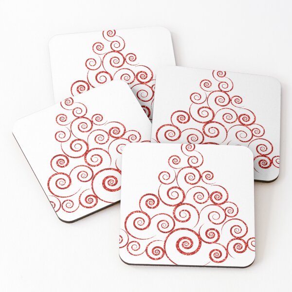 Item preview, Red Rhinestone Spiral Christmas Tree designed and sold by TheIconSmith.