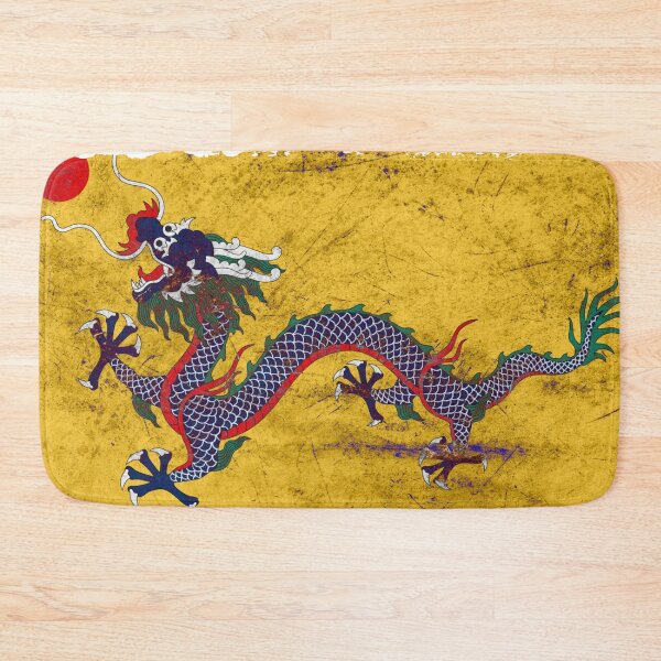 Item preview, Qing Dynasty Flag, Imperial China Design, Historical Grunge Flag designed and sold by RoyalMerchantShop.