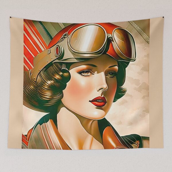 Item preview, Art Deco Aviatrix designed and sold by LanaGustavsson.