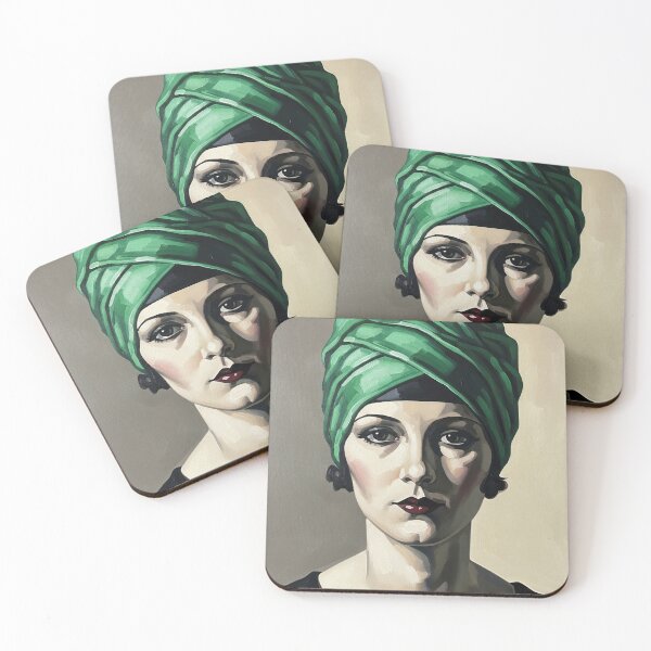 Item preview, The Green Turban - Original Art Deco Artwork designed and sold by elektronen.