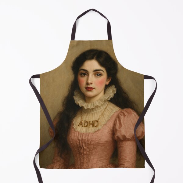 Item preview, Victorian Portrait with ADHD Necklace – Gothic Vintage Artwork designed and sold by Thetruthbehindthedecor .
