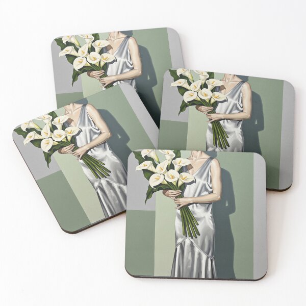 Item preview, Woman with Calla Lilies V2 - Original Art Deco Artwork designed and sold by elektronen.