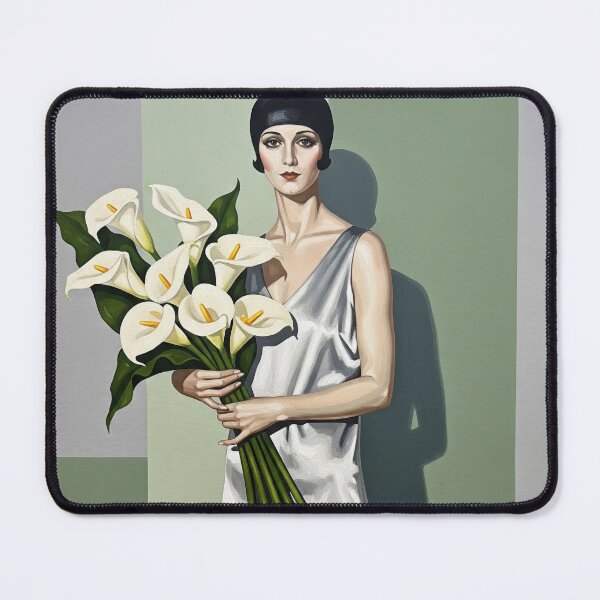 Item preview, Woman with Calla Lilies V2 - Original Art Deco Artwork designed and sold by elektronen.