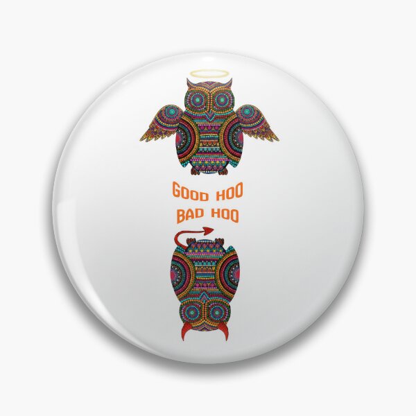 Item preview, Good Hoo Bad Hoo – Cute Halloween Owl Duo Design designed and sold by DotsNSoul.