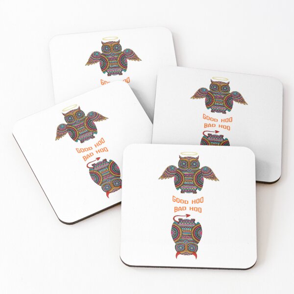 Item preview, Good Hoo Bad Hoo – Cute Halloween Owl Duo Design designed and sold by DotsNSoul.