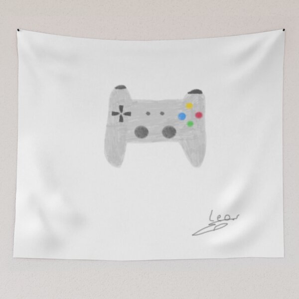 Item preview, Gray Video Game Controller Illustration With Colorful Buttons For Gaming And Entertainment hand painted designed and sold by Beautiful art store.