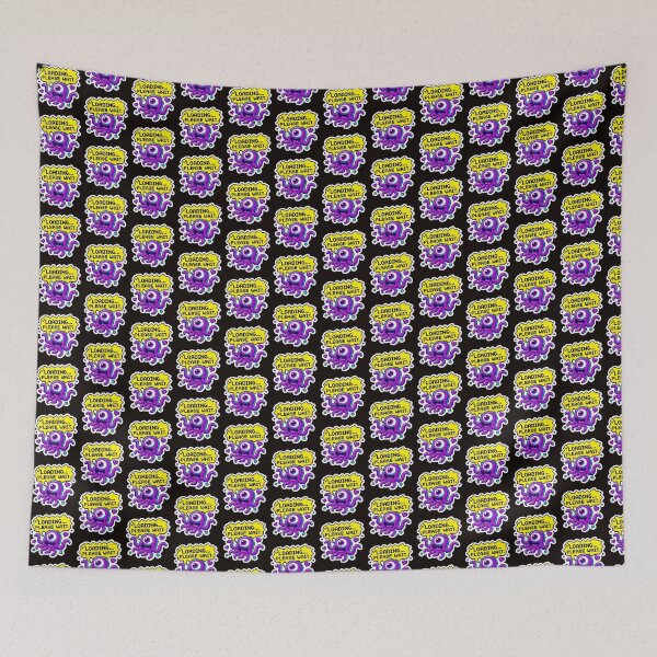 Item preview, Pixel Art Octopus Monster Sticker - 'LOADING... PLEASE WAIT.' - 8-bit Retro Gamer designed and sold by Omarupattern51.