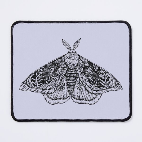 Item preview, Black and White Transparent Moon Moth designed and sold by Christina Plumb.