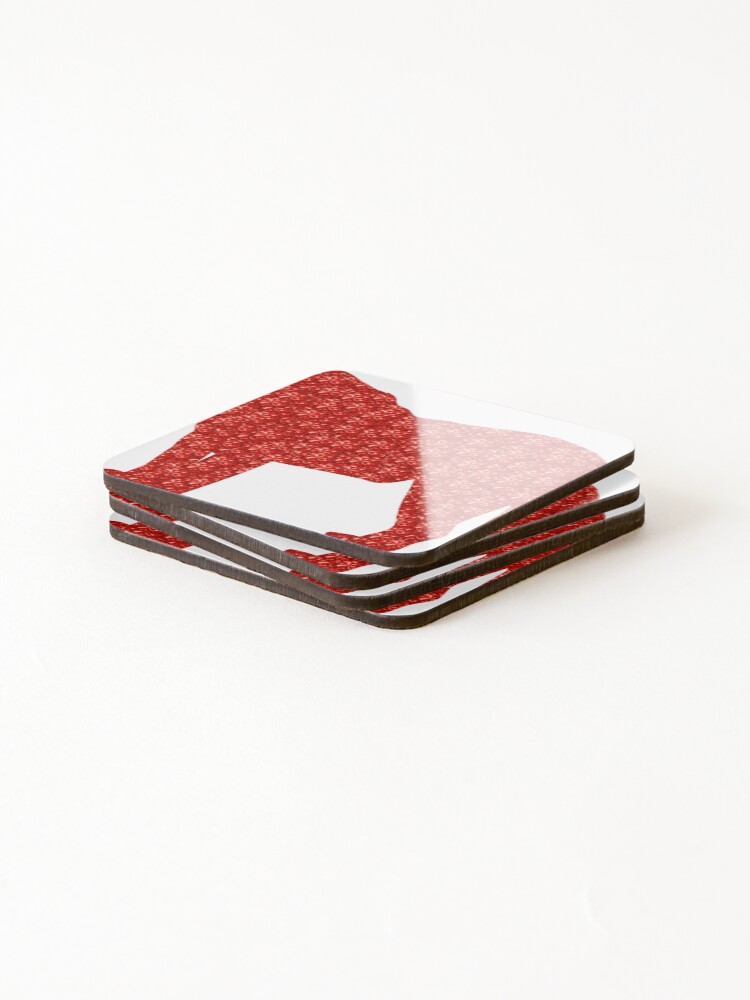 Thumbnail 4 of 5, Coasters (Set of 4), Red Rhinestone Tiger designed and sold by TheIconSmith.