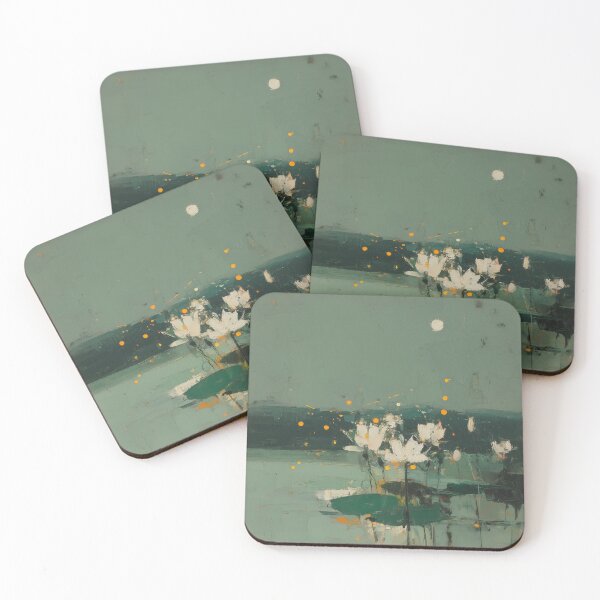 Item preview, Moonlit Lotus Over Still Waters designed and sold by Dusk Atelier.