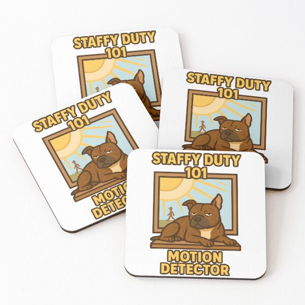 Item preview, Staffy Duty 101 Motion Detector Funny Dog Design designed and sold by BestFriendTees.