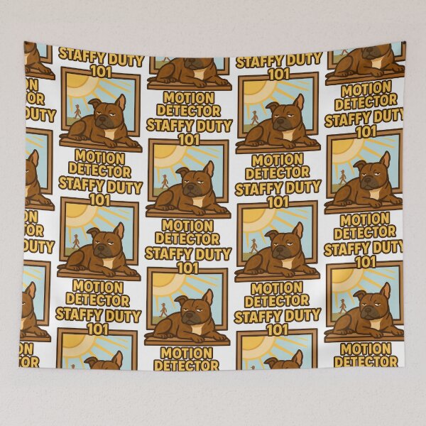 Item preview, Staffy Duty 101 Motion Detector Funny Dog Design designed and sold by BestFriendTees.