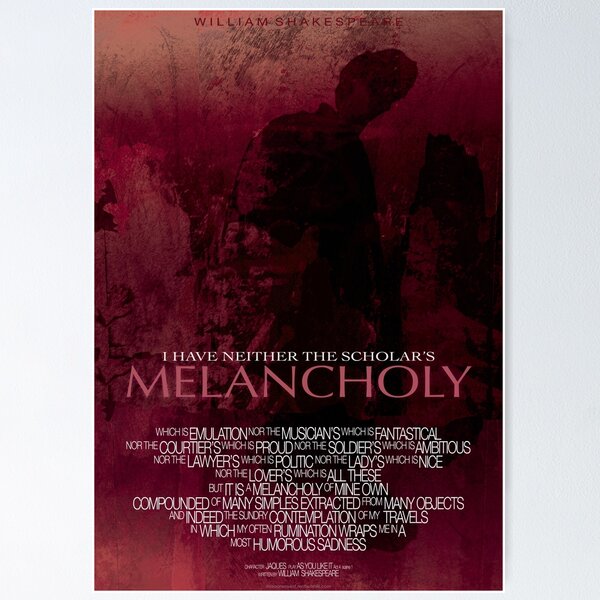 Item preview, "Melancholy" Shakespeare Quotation designed and sold by nosoonersaid.