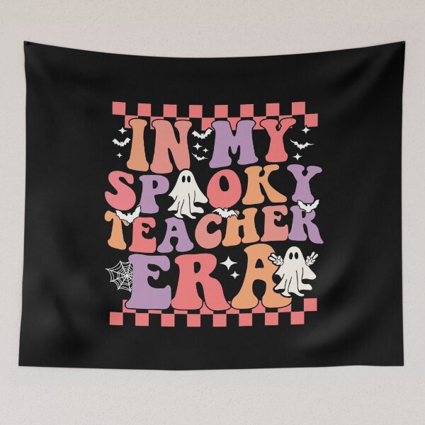 Item preview, In My Spooky Teacher Era Shirt – Retro Ghost Halloween Teacher Design designed and sold by Alluka Brand.