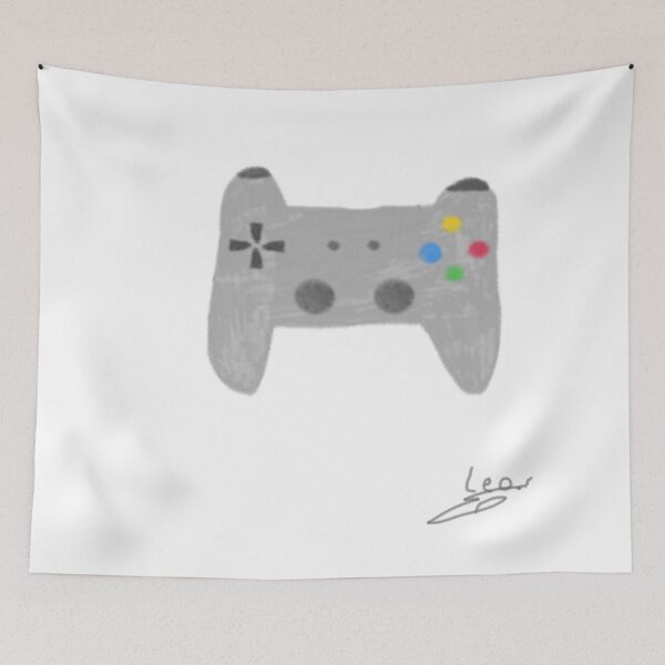 Item preview, Gray Video Game Controller Illustration With Colorful Buttons For Gaming And Entertainment hand painted designed and sold by Beautiful art store.
