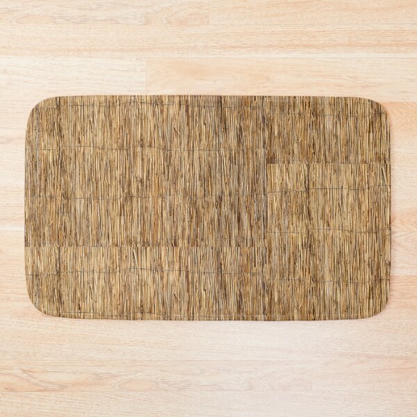 Item preview, Straw Reed Fence Texture with Natural Golden Tones designed and sold by printempstg.