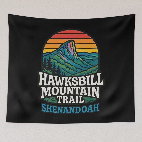 Item preview, Shenandoah Hawksbill Mountain Trail Retro designed and sold by TomFrontierArt.