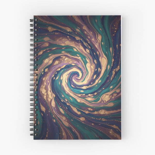 Item preview, Hypnotic Gold & Teal Marbled Swirl Abstract Art designed and sold by TajSprinklz.