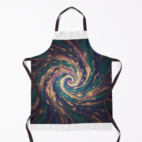 Item preview, Hypnotic Gold & Teal Marbled Swirl Abstract Art designed and sold by TajSprinklz.