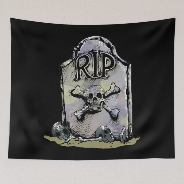 Item preview, Tombstone RIP watercolor gravestone  	 designed and sold by cnljdtzaoo0.