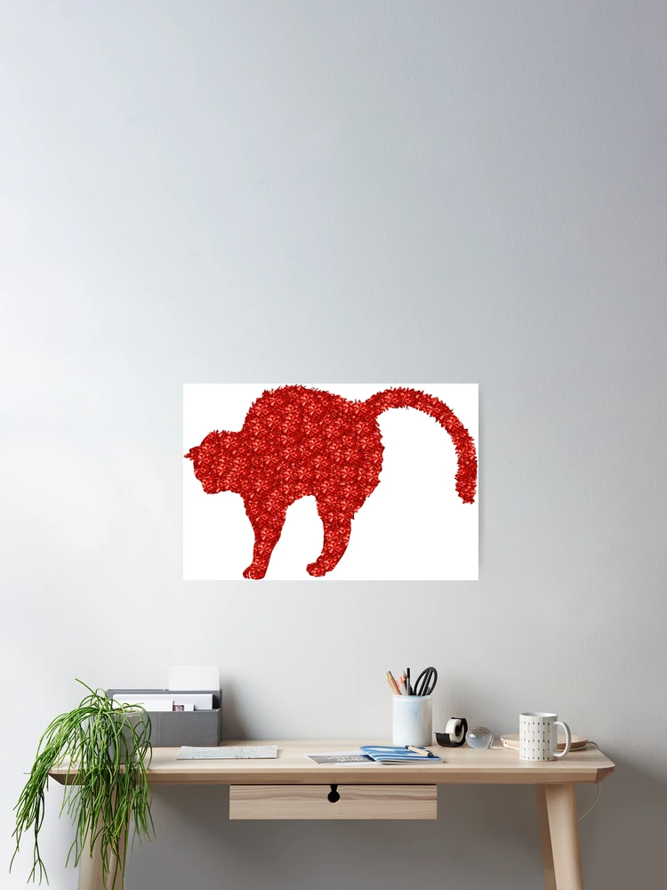Thumbnail 2 of 3, Poster, Red Rhinestone  Cat designed and sold by TheIconSmith.