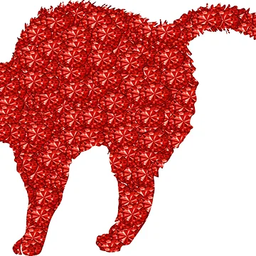 Artwork thumbnail, Red Rhinestone  Cat by TheIconSmith