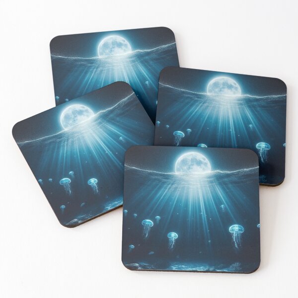 Item preview, “Lunar Depths – Moonlight Beneath the Waves” designed and sold by AspisArtworks.