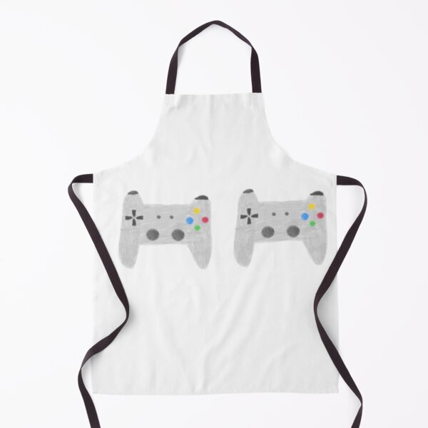 Item preview, Two Gray Gaming Controllers With Colorful Buttons For A Fun Multiplayer Video Game Session hand painted designed and sold by Beautiful art store.