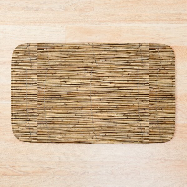 Item preview, Horizontal Reed Fence Texture in Golden Brown designed and sold by printempstg.