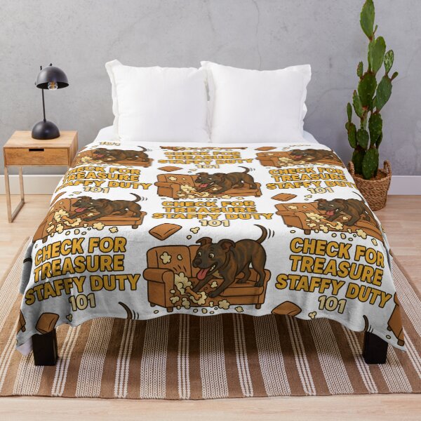 Item preview, Staffy Duty 101 Check for Treasure Funny Dog Design designed and sold by BestFriendTees.