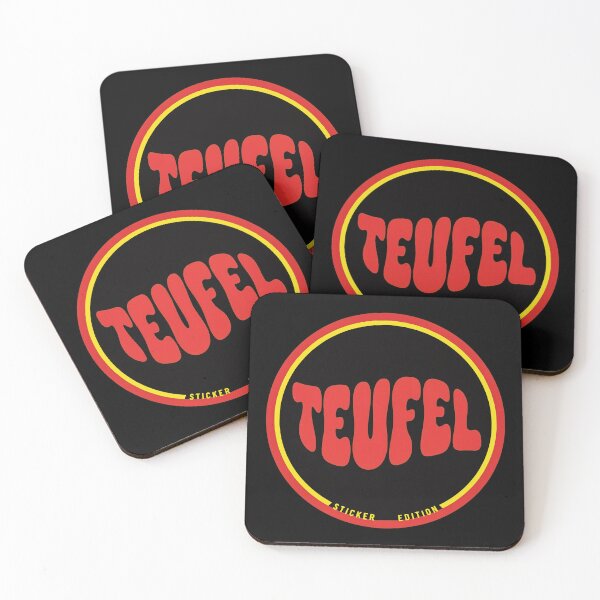 Item preview, Teufel Retro Sticker – Red Logo on Black designed and sold by GabbyKI261.