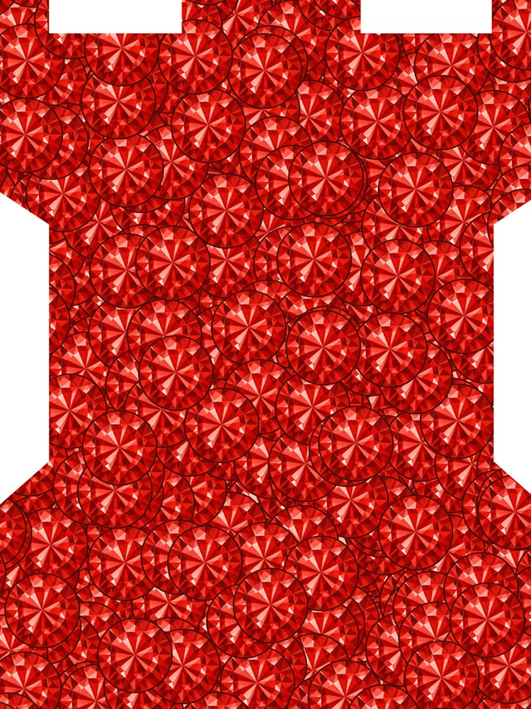 Thumbnail 4 of 4, iPhone Case, Red Rhinestone Chess Piece Rook designed and sold by TheIconSmith.