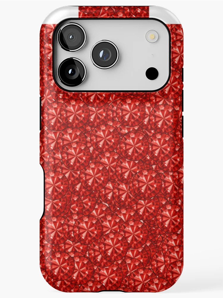 Thumbnail 1 of 4, iPhone Case, Red Rhinestone Chess Piece Rook designed and sold by TheIconSmith.