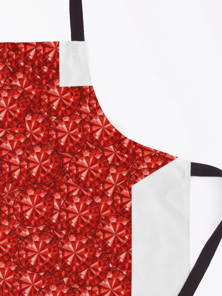Thumbnail 3 of 6, Apron, Red Rhinestone Chess Piece Rook designed and sold by TheIconSmith.