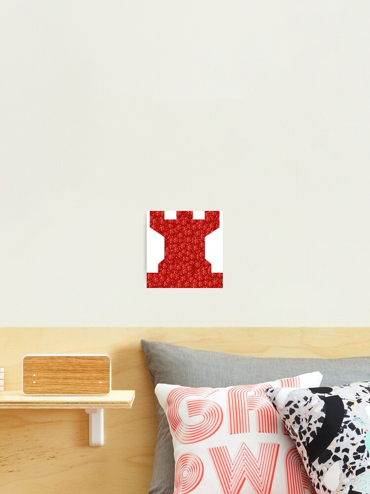 Thumbnail 2 of 3, Photographic Print, Red Rhinestone Chess Piece Rook designed and sold by TheIconSmith.