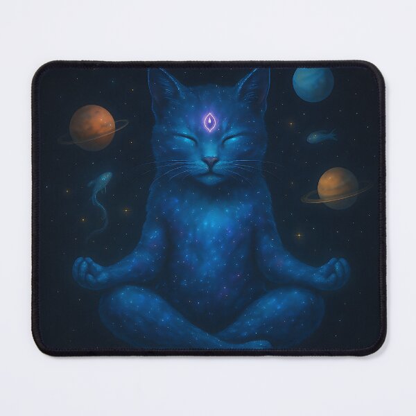 Item preview, Galactic Cat Meditation — Cosmic Serenity designed and sold by VoidBloom Studio.