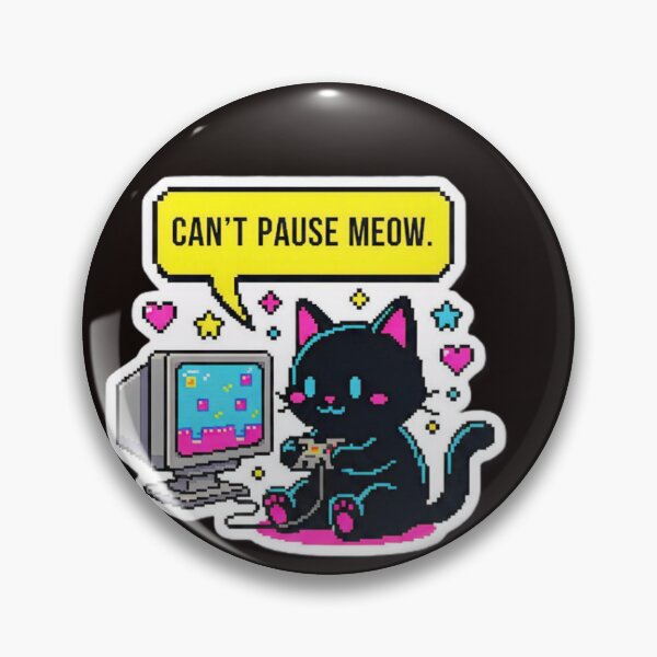 Item preview, Black Cat Gamer Pixel Art - Black Cat Retro 8-bit designed and sold by Omarupattern51.