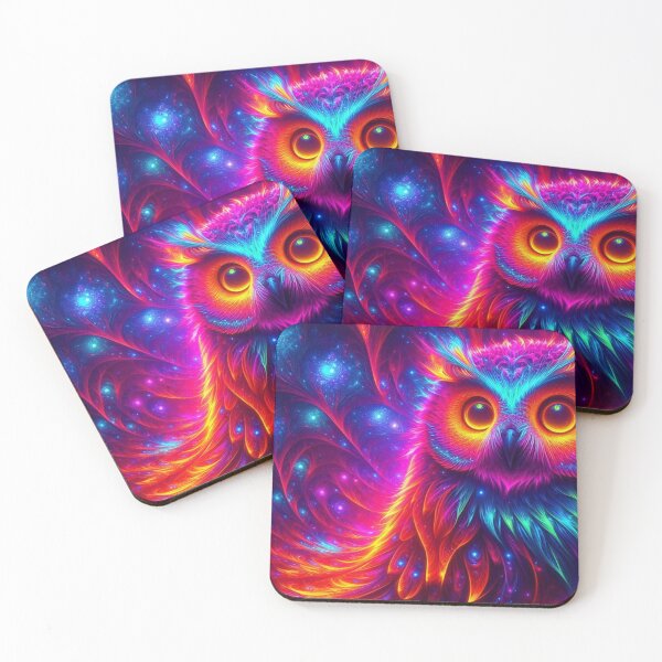 Item preview, “Cosmic Owl – Psychedelic Spirit Animal Sticker” designed and sold by AspisArtworks.