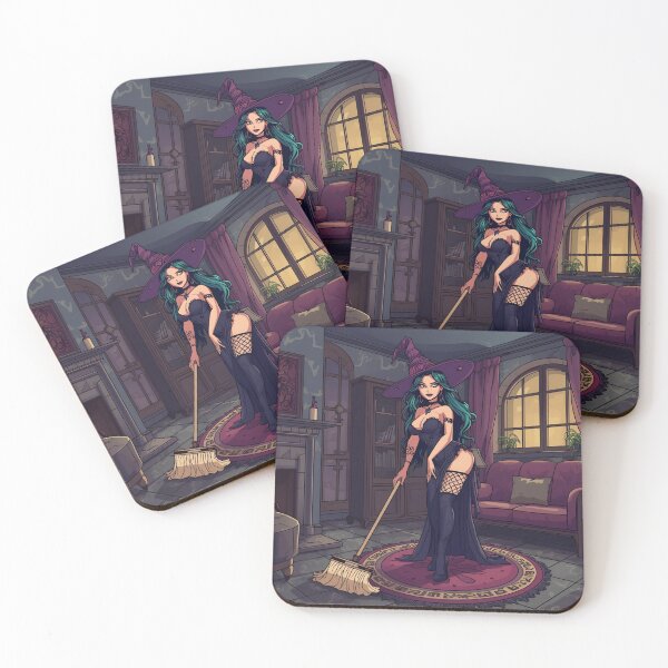 Item preview, Little witch cleaning the house designed and sold by Karitza Daniela.