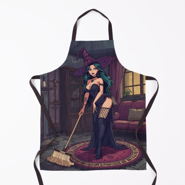 Item preview, Little witch cleaning the house designed and sold by Karitza Daniela.