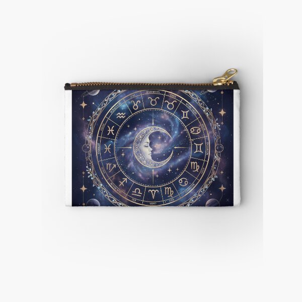 Item preview, Golden Zodiac Wheel Celestial Astrology Chart designed and sold by TajSprinklz.