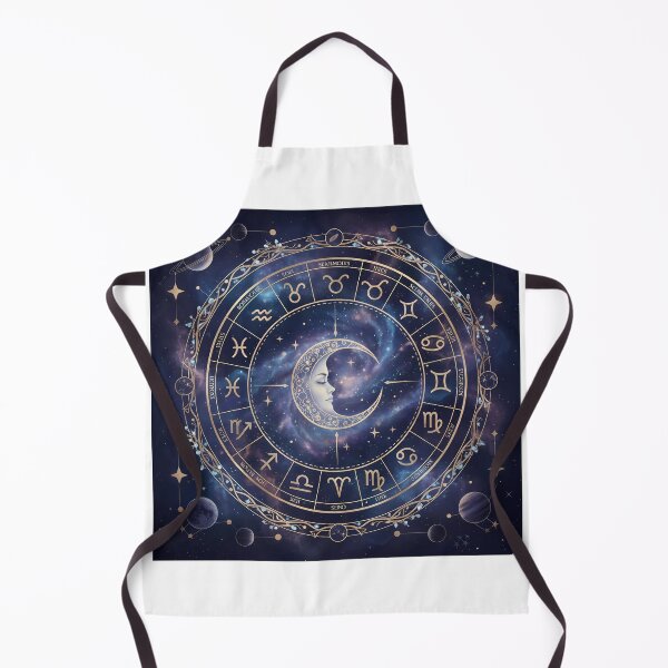Item preview, Golden Zodiac Wheel Celestial Astrology Chart designed and sold by TajSprinklz.