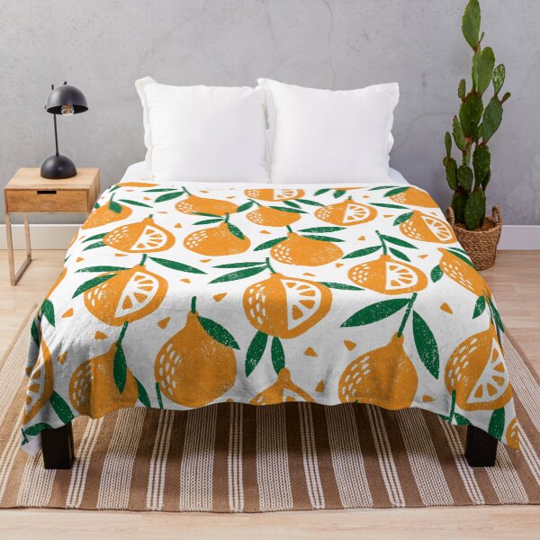 Item preview, Citrus Crown — Oranges, Halves, and Leaves Pattern designed and sold by NicolaZhukov.